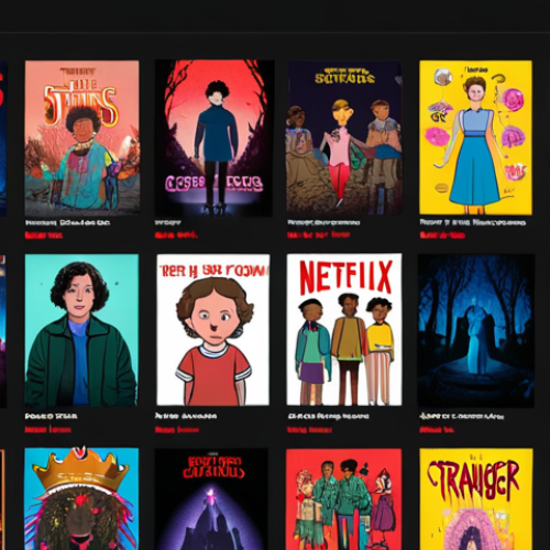 Home 20 **Image Prompt for Netflix:**
"A visually engaging illustration showcasing the diverse range of content available on Netflix, including movies, TV series, documentaries, and animations. Highlight popular original shows like 'Stranger Things' and 'The Crown' with a vibrant color palette, emphasizing the high-quality streaming experience."