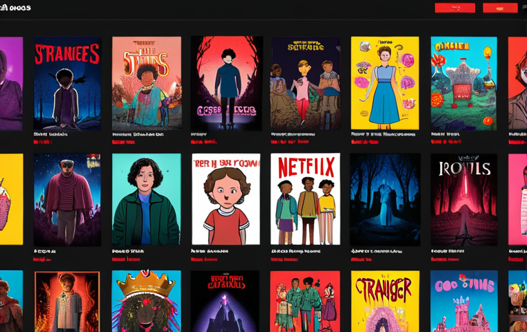 **Image Prompt for Netflix:**
"A visually engaging illustration showcasing the diverse range of content available on Netflix, including movies, TV series, documentaries, and animations. Highlight popular original shows like 'Stranger Things' and 'The Crown' with a vibrant color palette, emphasizing the high-quality streaming experience."
