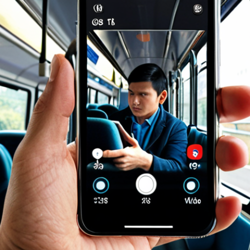 Home 9 **A person comfortably streaming a movie on their smartphone while commuting on a bus, highlighting the convenience of 5G for uninterrupted video playback.**
