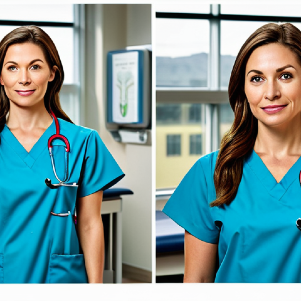 OTT와 디지털 권리 관리 - **
"A professional female doctor in a clean, modern hospital setting, fully clothed in scrubs, appr...