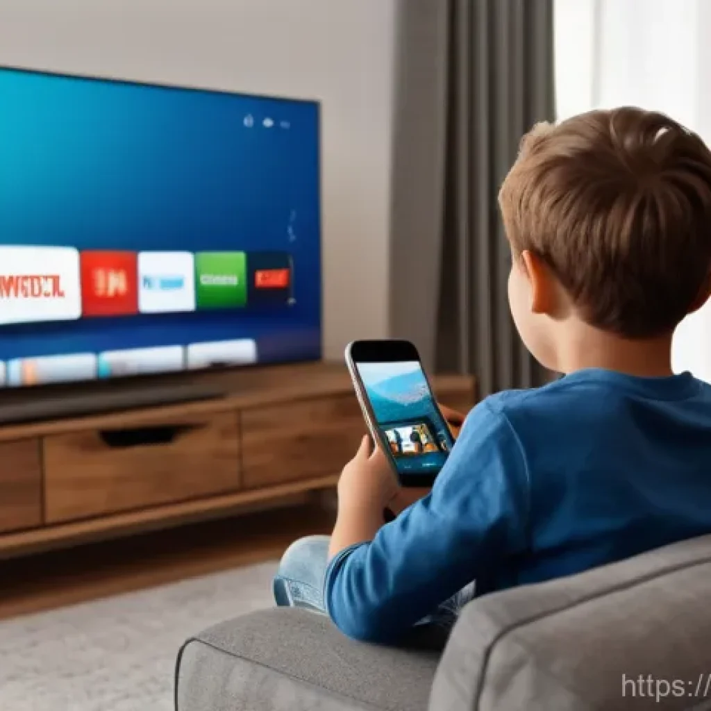 OTT와 OTT 광고 비용 - **Prompt:** A cozy and modern living room scene where a diverse family is enjoying entertainment on ...