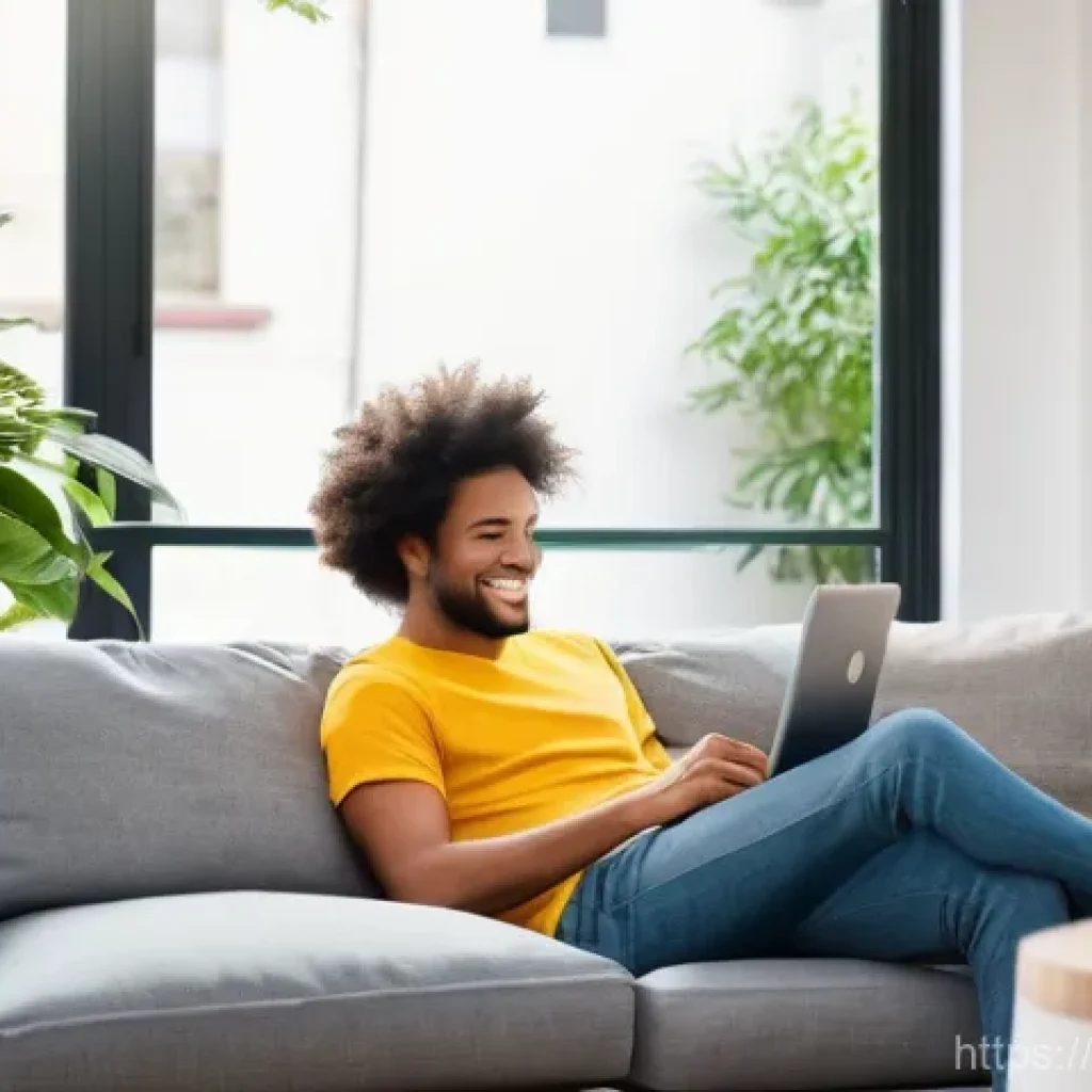 OTT 광고형 모델 분석 - **Prompt 1: The Joy of Accessible Entertainment**
"A diverse young adult, perhaps in their early...