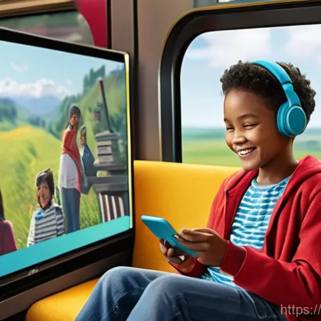 OTT 서비스에 대한 기대 - **Prompt:** "A vibrant, dynamic illustration showcasing the widespread enjoyment of OTT platforms. I...