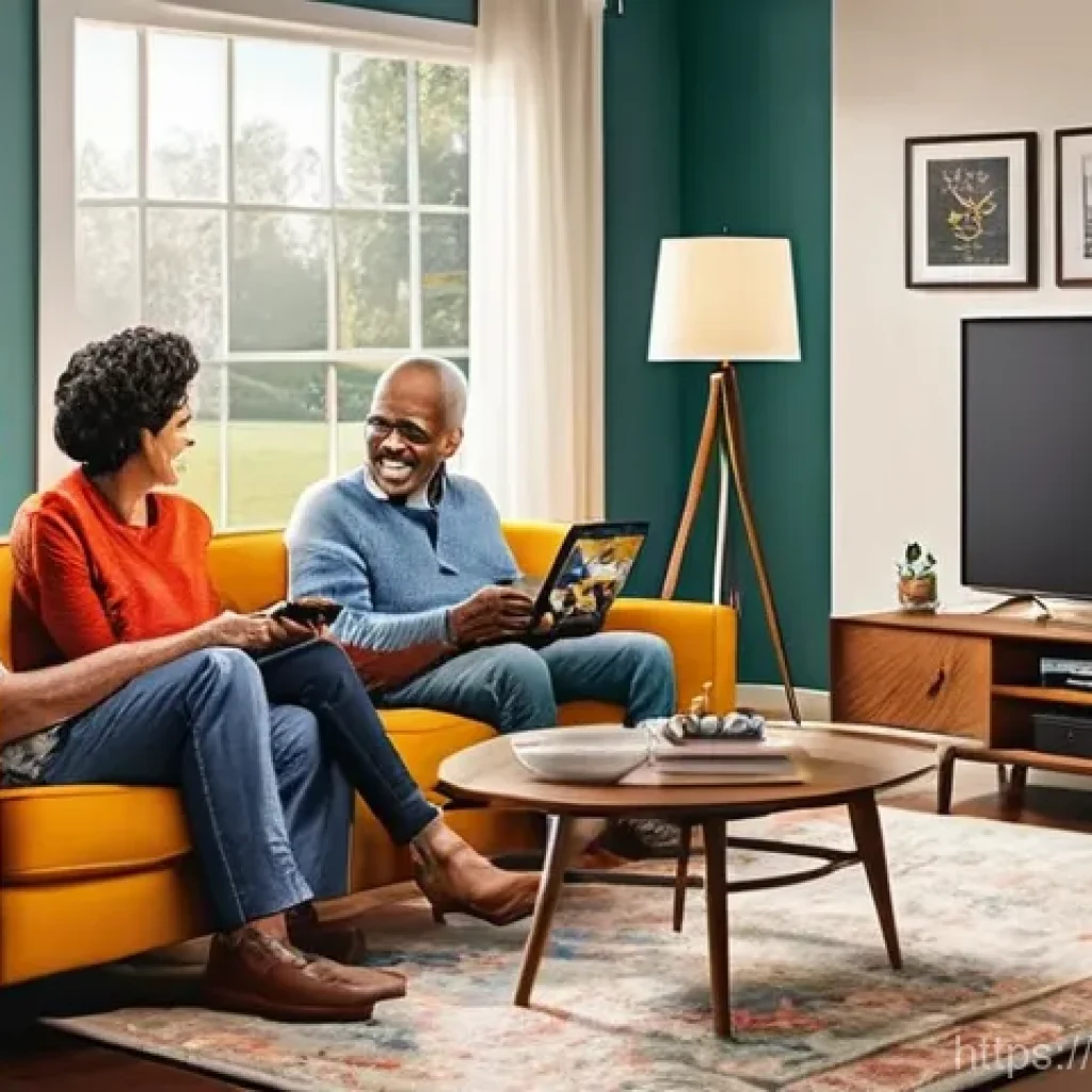 OTT 플랫폼의 리더십 - **Prompt 1: The Evolution of Entertainment**
"A vibrant, dynamic illustration depicting the tran...